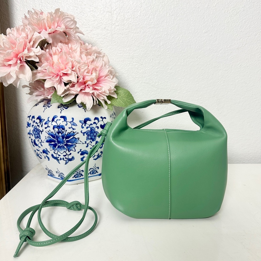 Italian Green Rounded Crossbody Bag